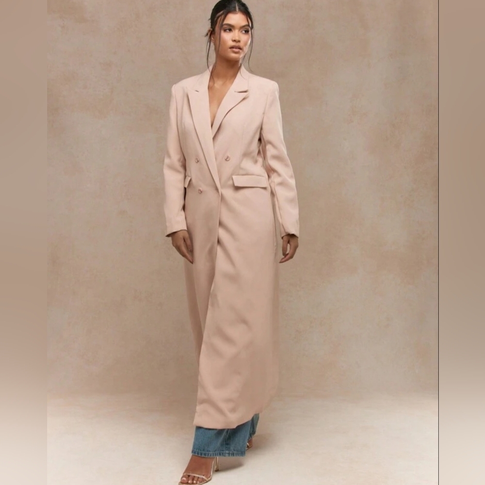 MISSGUIDED Ankle Length Longline Double Breasted Blazer - Picture 4 of 9